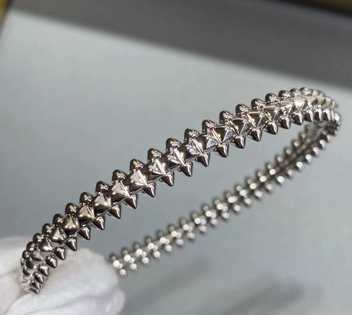 14k White Gold Clash Bracelet