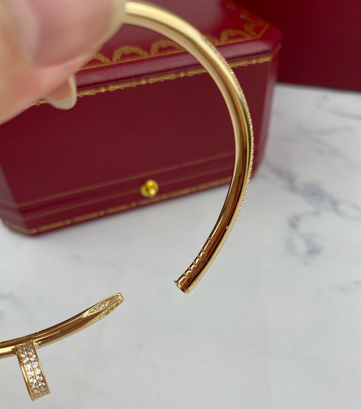 14k Yellow Gold Nail Bracelet